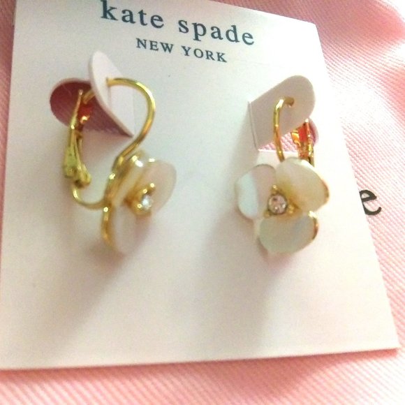 kate spade Jewelry Kate Spade Disco Pansy Lever Back Earrings